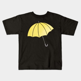 Yellow Umbrella Pattern Kids T-Shirt